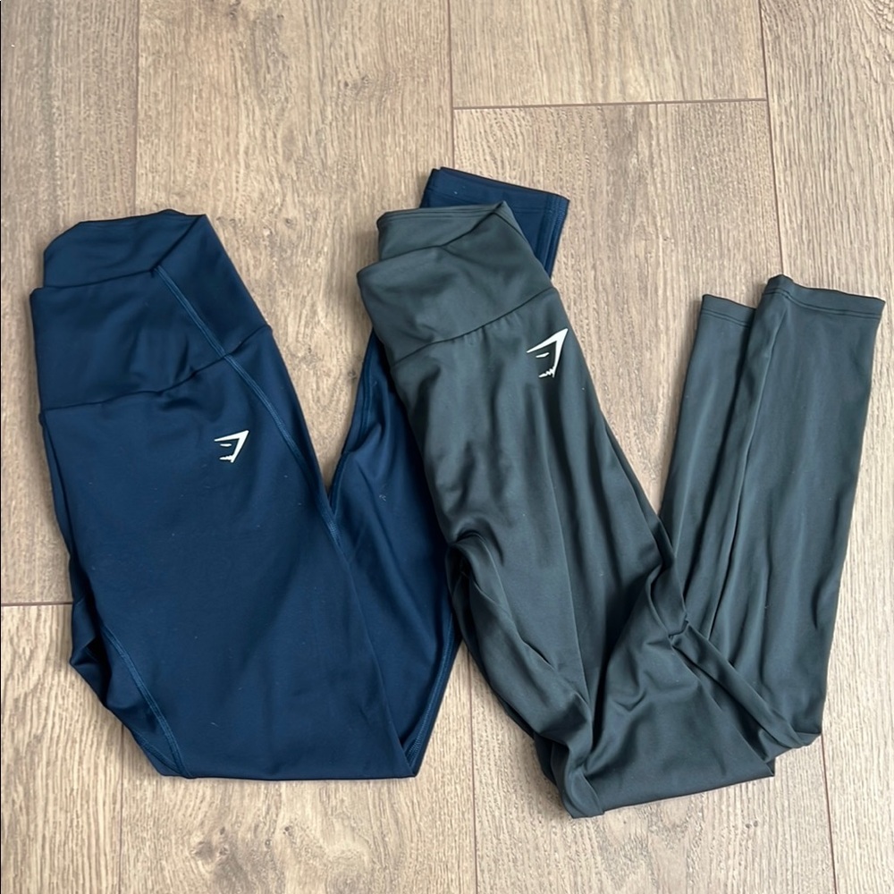 Gymshark Blue and Dark Gray Leggings
